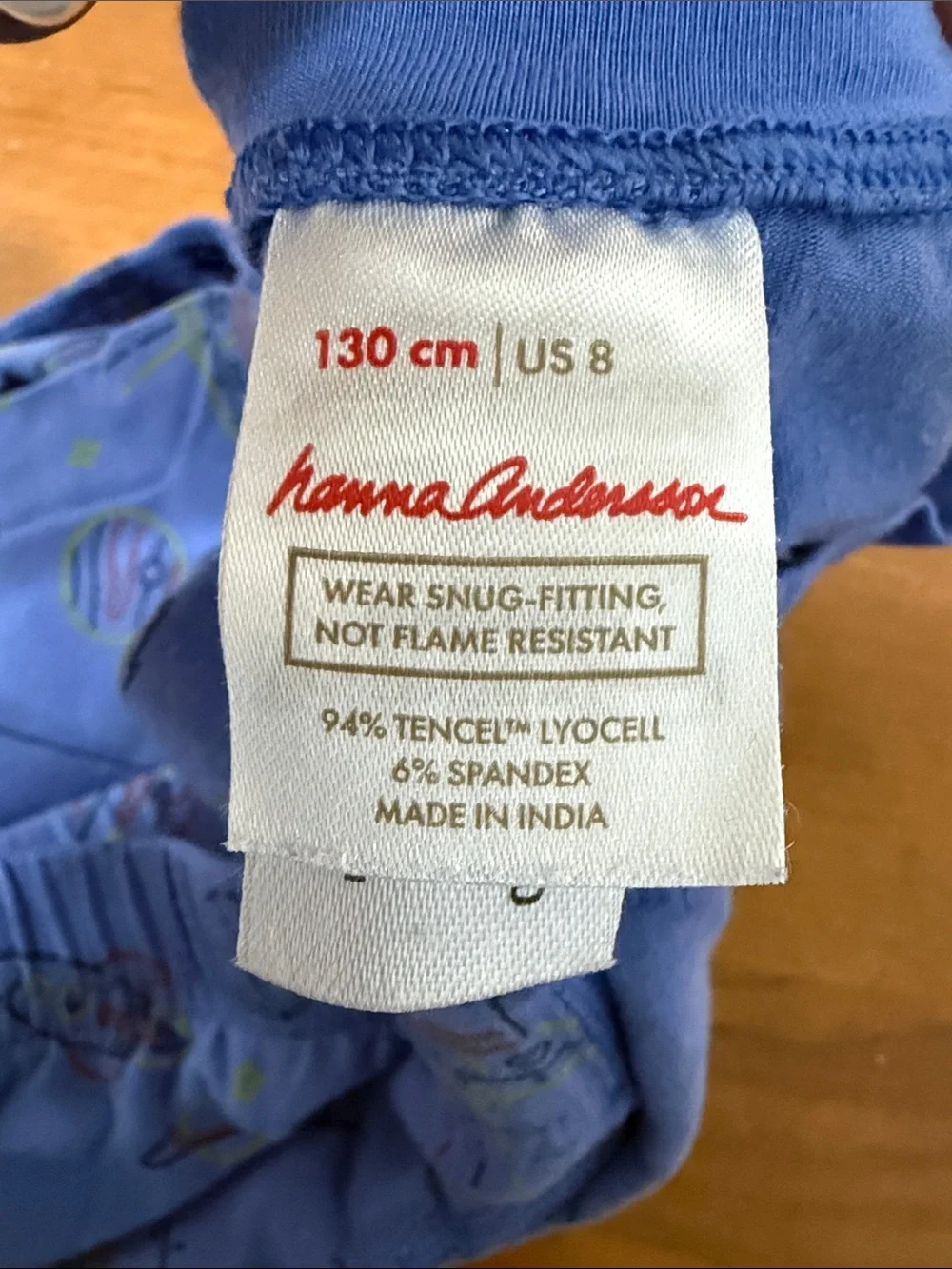 Hanna Andersson HannaSoft Outer Space Pajama Set Sz 8 Casual Loungewear Comfy